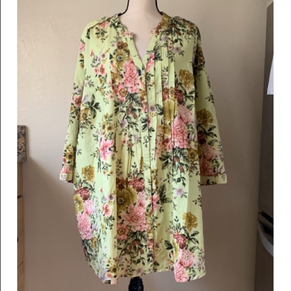 Denim 24/7 Tops - DENIM 24/7 FLORAL TUNIC